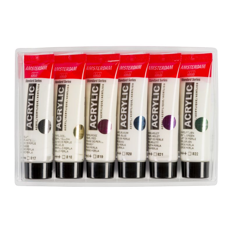 Amsterdam Standard Series set de acrílicos nacarados | 6 x 20 ml