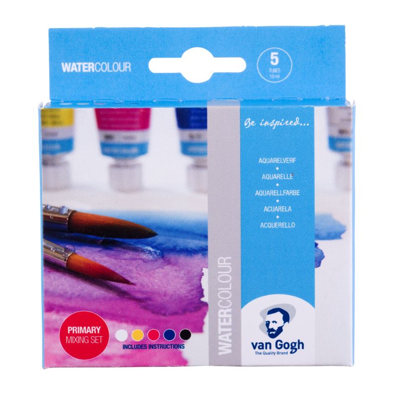 Acuarelas Van Gogh, estuche de mezcla de colores primarios | tubos 5 x 10 ml