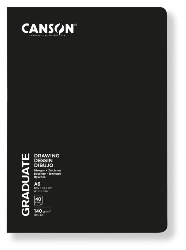 CANSON Graduate Cuaderno para Sketch y Dibujo 140 grs Grano Fino 20 hojas