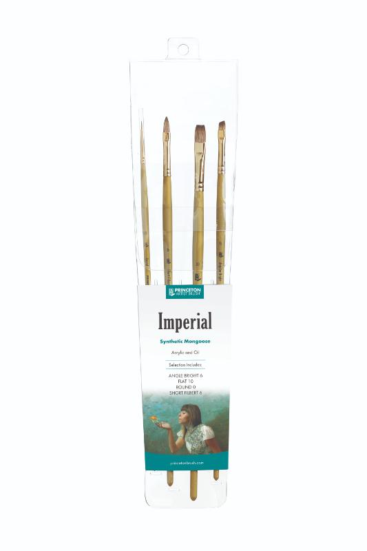 Princeton Imperial Sintético Mango Largo Profesional Set 4 Pinceles